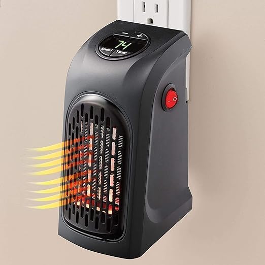 Instant Electric Room Heater, 400 Watts Heater, Plug-In Heater, Mini Heater, Portable Room, Office, Bedroom Heater/Warmer with LED Display, Set Temperature, and Stylish Design