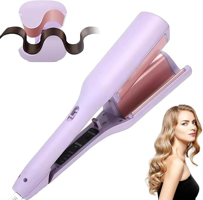 Wave Curling Iron | 2 Barrel Ionic Wavy Hair Curler | Multifunctional Hair Curler | 32MM Curling Iron | Hair Waver Comb | Egg Roll Wavy Hair Curler | 4 Temp Ceramic Hair Waver