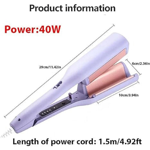 Wave Curling Iron | 2 Barrel Ionic Wavy Hair Curler | Multifunctional Hair Curler | 32MM Curling Iron | Hair Waver Comb | Egg Roll Wavy Hair Curler | 4 Temp Ceramic Hair Waver